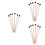 18 Pcs Solid Wood Rubber Drumsticks Keyboard Gavel 5