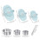 Jetcloudlive Dumpling Maker PP3-Cavity Good Seal Pasta & Dumpling Mold & Stamp7Count 8