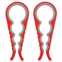 Einfacher Griff-Glasöffner, 4-in-1-Flaschenöffner mit rutschfester Oberfläche, Dosenöffner für Senioren mit Arthritis und schwachen Händen