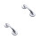 2Pcs Practical Plastic Suction Handle Grab Bar With Screws 5