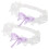 8Stk Stretch Spitzenstrumpfband-Set Mit Perlen Floralem Design 1