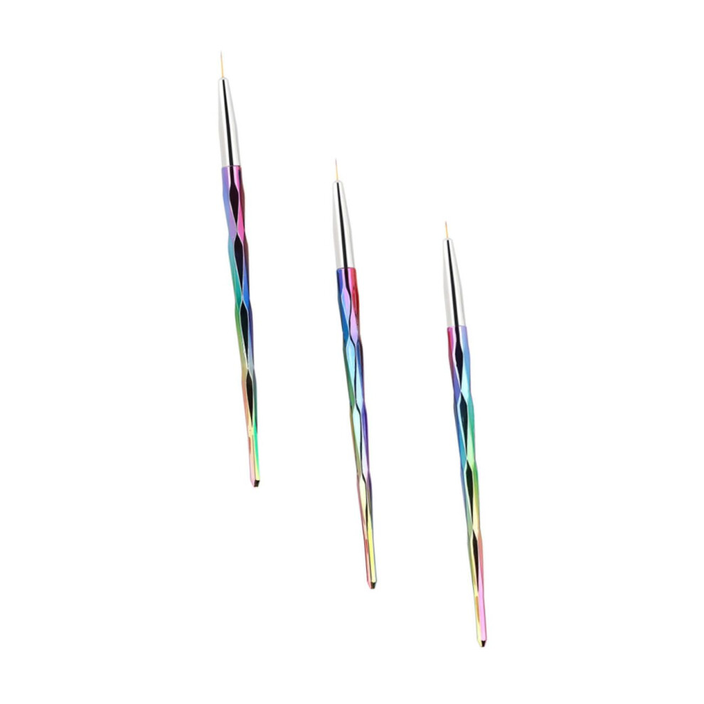 3pcs Nail Art Pens Fine Line Manicure Detailing Pen with Precise Control for DIY and Salon