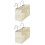 2Pcs Hanging Canvas Bag Bedside Organizer Beige Storage Pouch 4