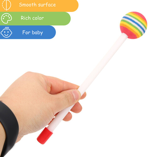 18 Pcs Kids Lollipop Shape Plastic Drum Sticks Percussion Accessory 2