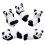 10 Pcs Panda Chopsticks Rest Ceramic Flatware Holder Storage Rack 1