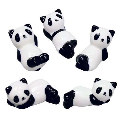10 Pcs Panda Chopsticks Rest Ceramic Flatware Holder Storage Rack