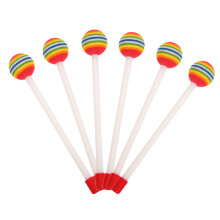 18 Pcs Kids Lollipop Shape Plastic Drum Sticks Percussion Accessory