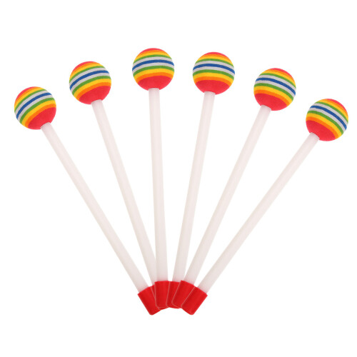 18 Pcs Kids Lollipop Shape Plastic Drum Sticks Percussion Accessory