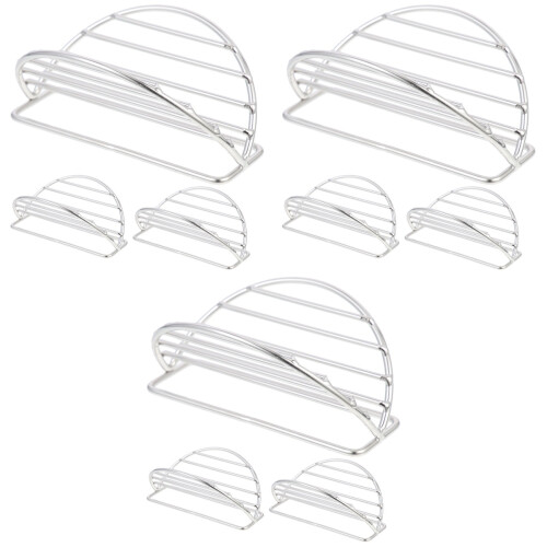 Kitchen Taco Holders Upright Holding Food Racks Silver 2
