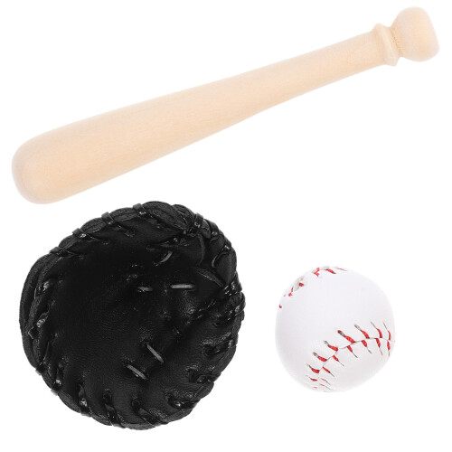 5 Sets Mini Baseball Kit With Bat Glove Ball 2