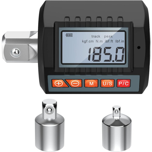 Digital Torque Wrench Adapter, Precision Electronic Torque Tool, 1/2 Inch Drive with Adjustable Torque Settings and Multiple Working Modes, Backlit