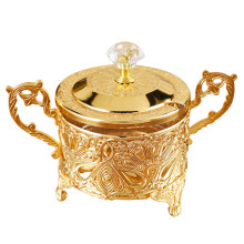 2Pièces Pot Épices Couvercle Verre Métal, Pour Maison