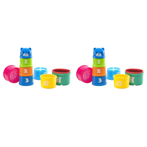 2 Sets Cartoon Bear Nesting Cups Stacking Toys For Toddlers 1