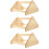 3Pcs Khaki Wood Bird Perch Stand Parrot Training Rack Indoor Use 9