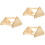 3Pcs Khaki Wood Bird Perch Stand Parrot Training Rack Indoor Use 7