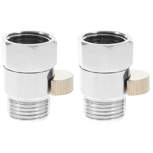 2Pcs Shower Head Shut Off Switch Adapter Hand Shower Diverter 1