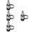 4Pcs Hydraulic Quick Disconnect Coupler 3/8 Inch With Dust Cap 6