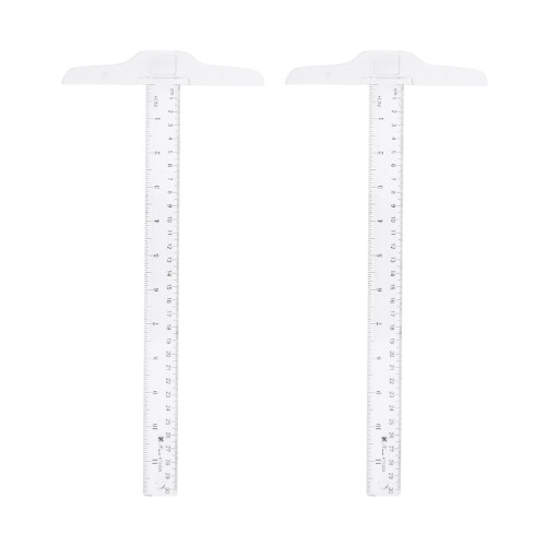 4 Pcs 30cm Double Side Plastic Ruler for Drafting