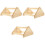 3Pcs Khaki Wood Bird Perch Stand Parrot Training Rack Indoor Use 4
