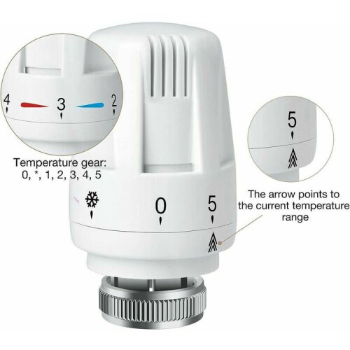 High Quality Materials Radiator Heads, Adjustable with Anti Freeze Function for Radiant Heating Solutions 2