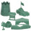 6 Sets Pack Sand Table Scene Model Tower Boy Child Plastic 1