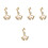 5pcs Decorative Nails Alloy Globe Nautical Watch 4