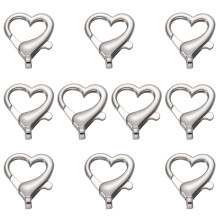 30pcs Heart Shape Silver Clasp Buckles For Crafts Diy Key Ring Parts Bag Hook Buckle Key Ring Parts
