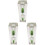 3Pcs Creative Crystal 3Min Sand Clock Timer For Kids Teeth Brushing Green 2