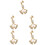 5pcs Decorative Nails Alloy Globe Nautical Watch 6