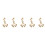 5pcs Decorative Nails Alloy Globe Nautical Watch 8