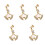 5pcs Decorative Nails Alloy Globe Nautical Watch 3