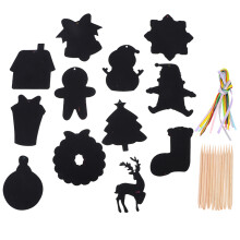 2 Sets Diy Christmas Scratch Off Cards Xmas Paper Party Favors