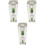 3Pcs Creative Crystal 3Min Sand Clock Timer For Kids Teeth Brushing Green 3