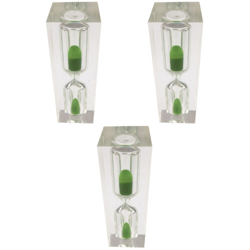 3Pcs Creative Crystal 3Min Sand Clock Timer For Kids Teeth Brushing Green 2