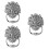 3Pcs Zinc Alloy Head Door Knob Sturdy Decorative Pull 6