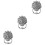 3Pcs Zinc Alloy Head Door Knob Sturdy Decorative Pull 4
