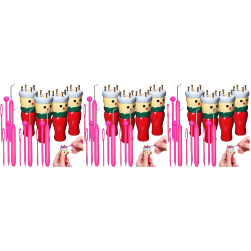 12 Pcs Knitting Dolls Wooden Craft Kit for Beginners 2