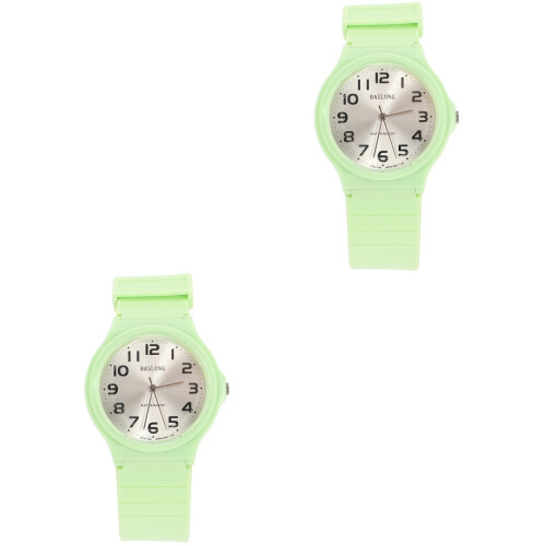 2pcs Student Quartz Watch Child Abs Trend Decorate 2