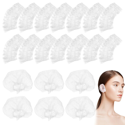 400 Pcs Disposable Ear Covers For Shower And Hair Dye Use