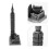 5Pcs Desktop Metal Sculpture 101 Building Model Home Decor 11