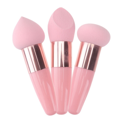 6Pièces Outils Éponge Rose Petite Tête Parfaits Voyage