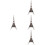 4 Sets Transparent Crystal Puzzle Eiffel Tower 3D Jigsaw Model Decor 3