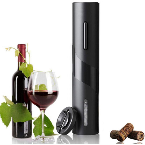 Efficient Wine Opener, Durable Stainless Steel Exterior, Automatic Corkscrew with LED Light for Easy Cork Removal