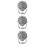 3Pcs Zinc Alloy Head Door Knob Sturdy Decorative Pull 7