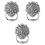 3Pcs Zinc Alloy Head Door Knob Sturdy Decorative Pull 2