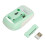 Mini Portable Wireless Keyboard Mouse Set 68 Keys White Green 3