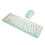 Mini Portable Wireless Keyboard Mouse Set 68 Keys White Green 8