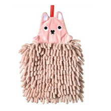 naioewe Badezimmer-Handtücher, schnelltrocknendes Hängehandtuch aus weichem Chenille, stilvolles Waschlappen-Hängehandtuch für den Haushalt (Rosa)