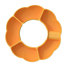 Plato para aperitivos Hariumiu Tumbler, bandeja de silicona de 5 compartimentos compatible con vasos, soporte portátil para palomitas de maíz para