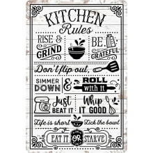Witziger Küchenspruch. 3er-Set Vintage-Schilder für Bar, Pub, Küche, Esszimmer, Männerhöhle (8 x 12 Zoll).